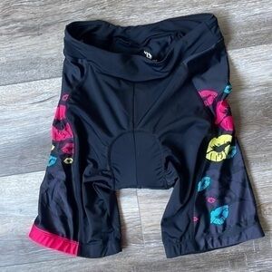 beroy shorts bicycle shorts padded size Large black and hot pink